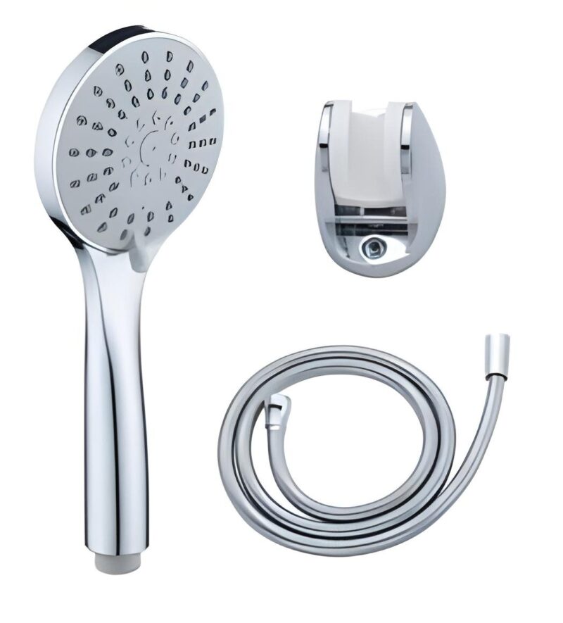 Pressure chrome handheld shower with chain